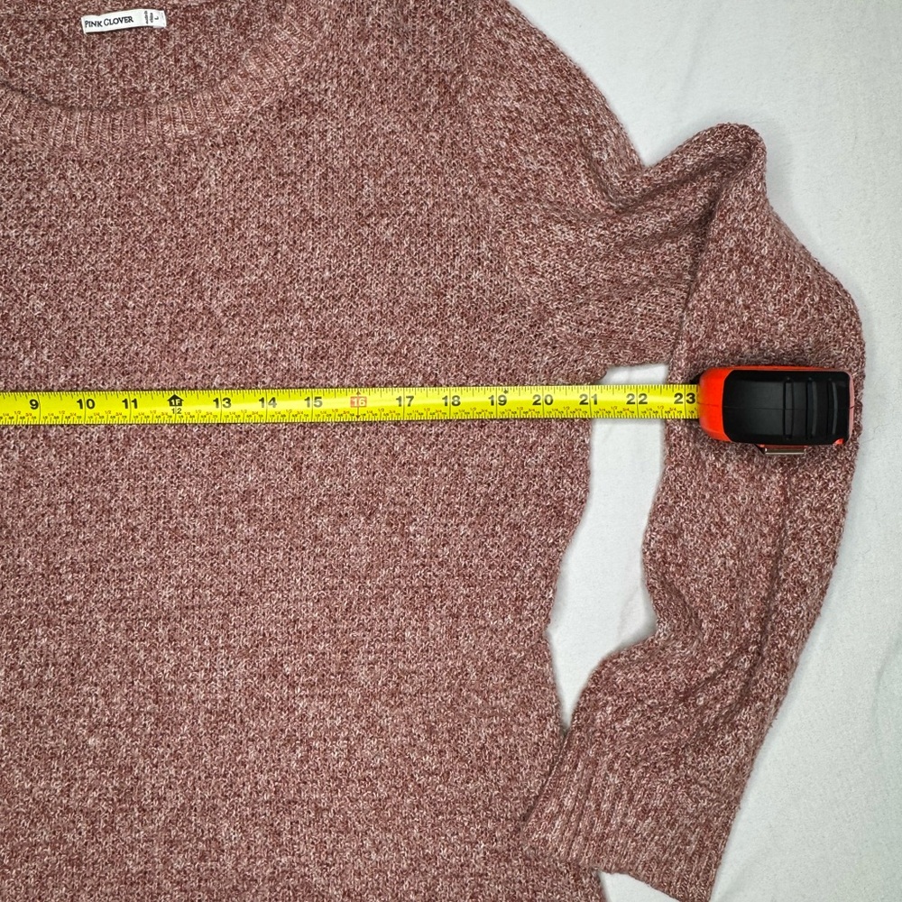 Pink Clover Mauve Pink Knit Sweater Women’s Large Cozy Soft Pullover - Picture 3 of 5